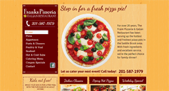 Desktop Screenshot of frankspizzeriasaddlebrook.com